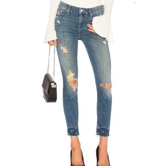Mother Looker Ankle Fray Jeans - Picture 1 of 12